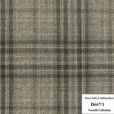 D667/1 Vercelli CXM - Vải Suit 95% Wool - Vàng Caro